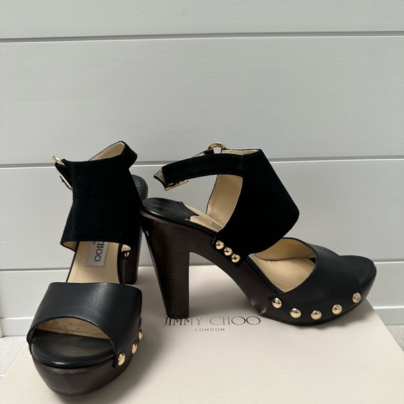 Jimmy Choo Suede Leather Ultimate Platform Sandal - Picture 2 of 6